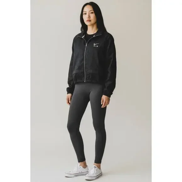 Nike Women's Full Zip Cropped Air Satin Jacket Long Sleeve Black Size Small NWT Jackets & Coats